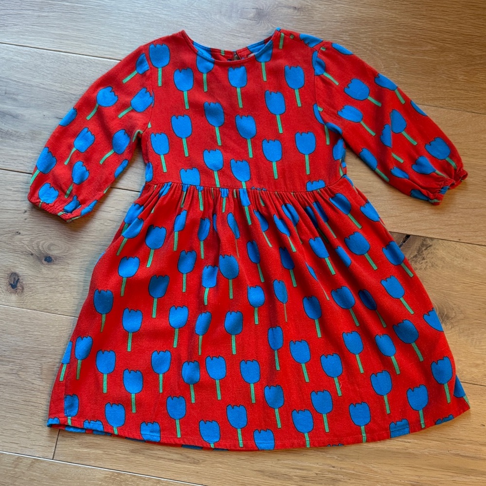 Stella McCartney Red Dress with Blue Tulips